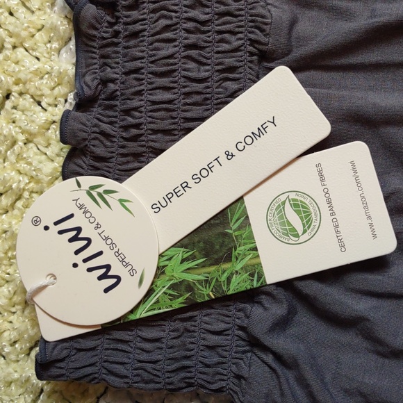 NWT WiWi Large Bamboo High Waist Grey Shorts - Picture 2 of 12